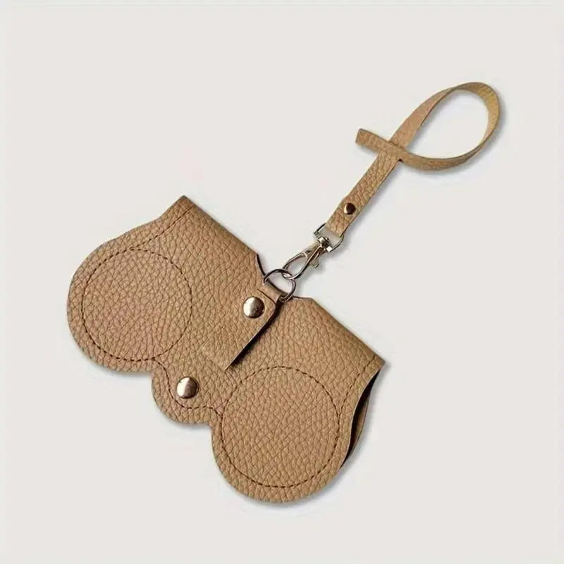 1/2Pcs Cute Litchi Embossed PU Leather Glasses Storage Bag-Portable, Travel-Friendly, and Protective Hanging Eyewear Case for Men'S Reading Glasses with Stylish Design and Soft Interior