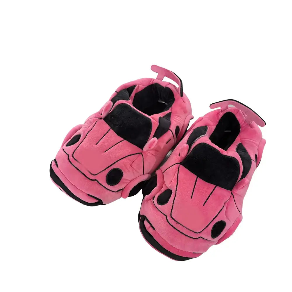 14 Colors Car Plush Slippers Fun Vehicle Shape Stuffed Shoes Women Men Christmas Indoor House Slippers