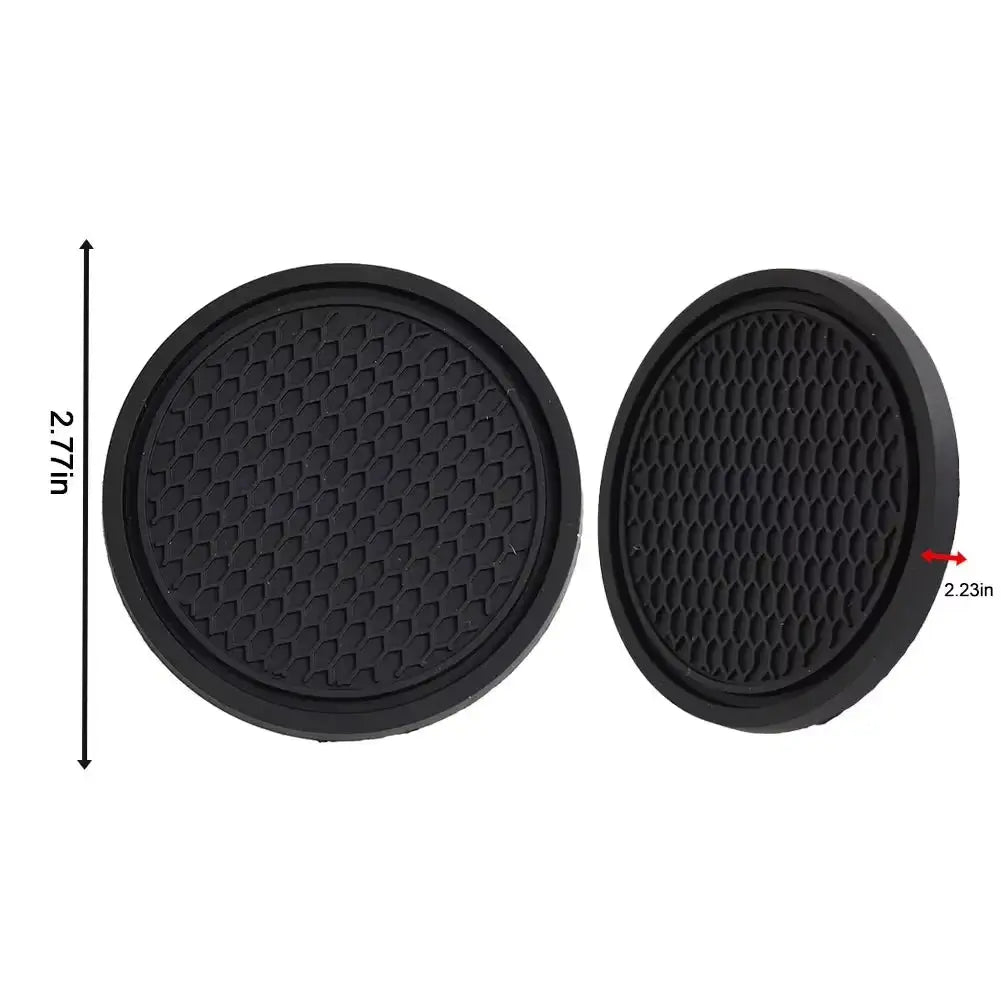 2Pcs Black Car Auto Cup Holder anti Slip Insert Coasters Pads Interior Accessories for Most Cups Accessories
