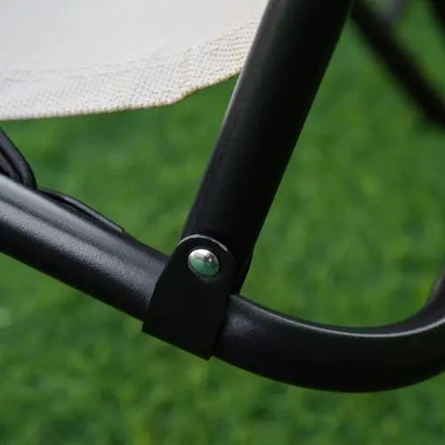 3PC Zero Gravity Chairs Sun Lounger Table Set w/ Cup Holders, Beige Outsunny - My Store