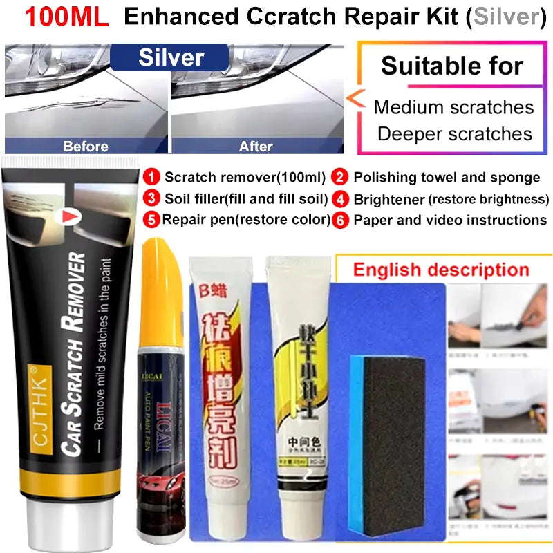 Car Scratch Remover Paint Care Tools Auto Swirl Remover Scratches Repair Polishing anti Scratch Wax Auto Body Grinding Compound