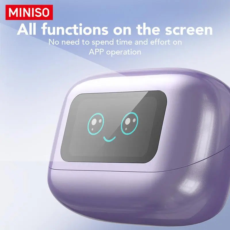 MINISO MS199 Translation Clip on Ear Headphones Full Color Touch Screen, Audio Wireless Headphones Support 135 Languages Real Time Bluetooth Translation Built-In Microphone for Music & Phone Calls,Sport Waterproof & Sweatproof
