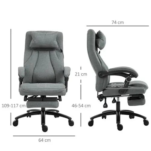 Massage Office Chair with 2-Point Vibration Pillow USB Power 360� Swivel Wheels - My Store