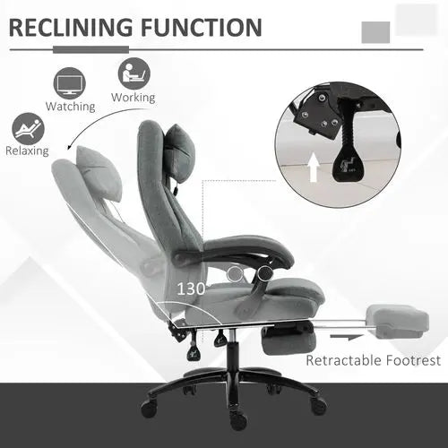 Massage Office Chair with 2-Point Vibration Pillow USB Power 360� Swivel Wheels - My Store