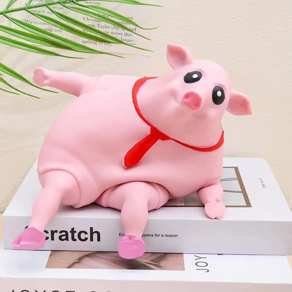 Pink Piggy Stress Toy Rebound Cartoon Toy Pig Creative Sensory Toy Funny Squeeze Soft Pig Toy Birthday Gift for Kids