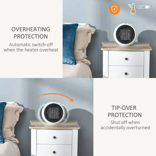 Small Space Heater Ceramic Electric Heater with 3 Heating Mode - My Store