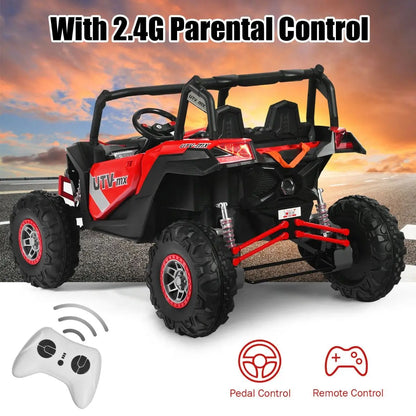 12V Electric Car with Music Remote Control and 2 Seats for Kids
