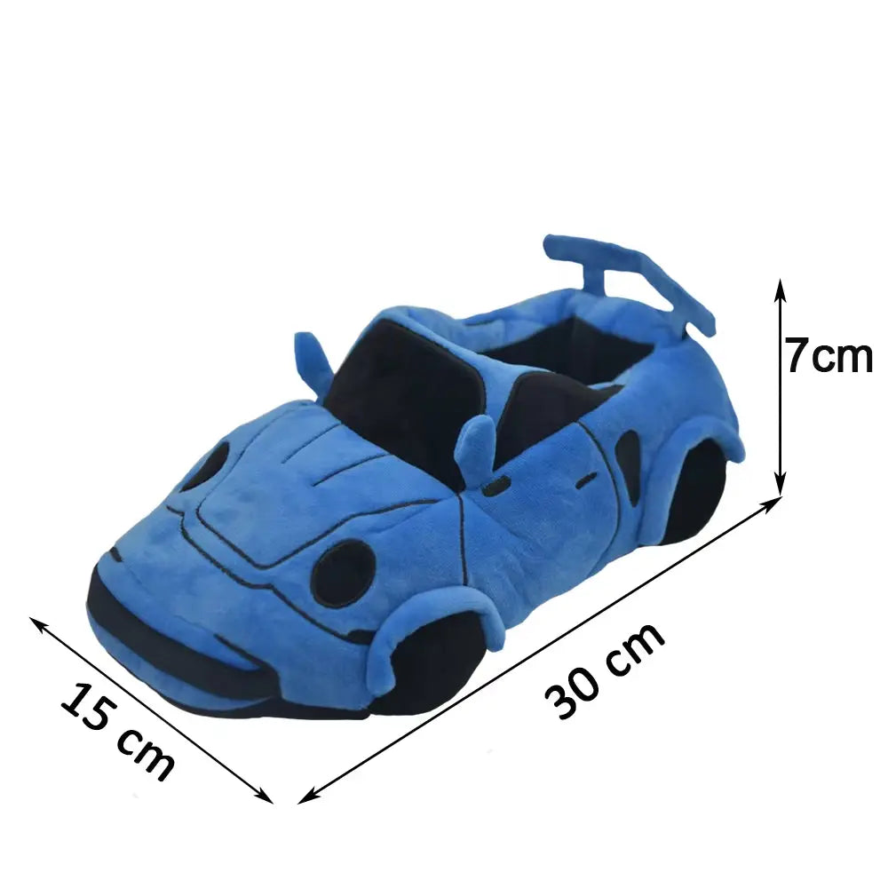 14 Colors Car Plush Slippers Fun Vehicle Shape Stuffed Shoes Women Men Christmas Indoor House Slippers