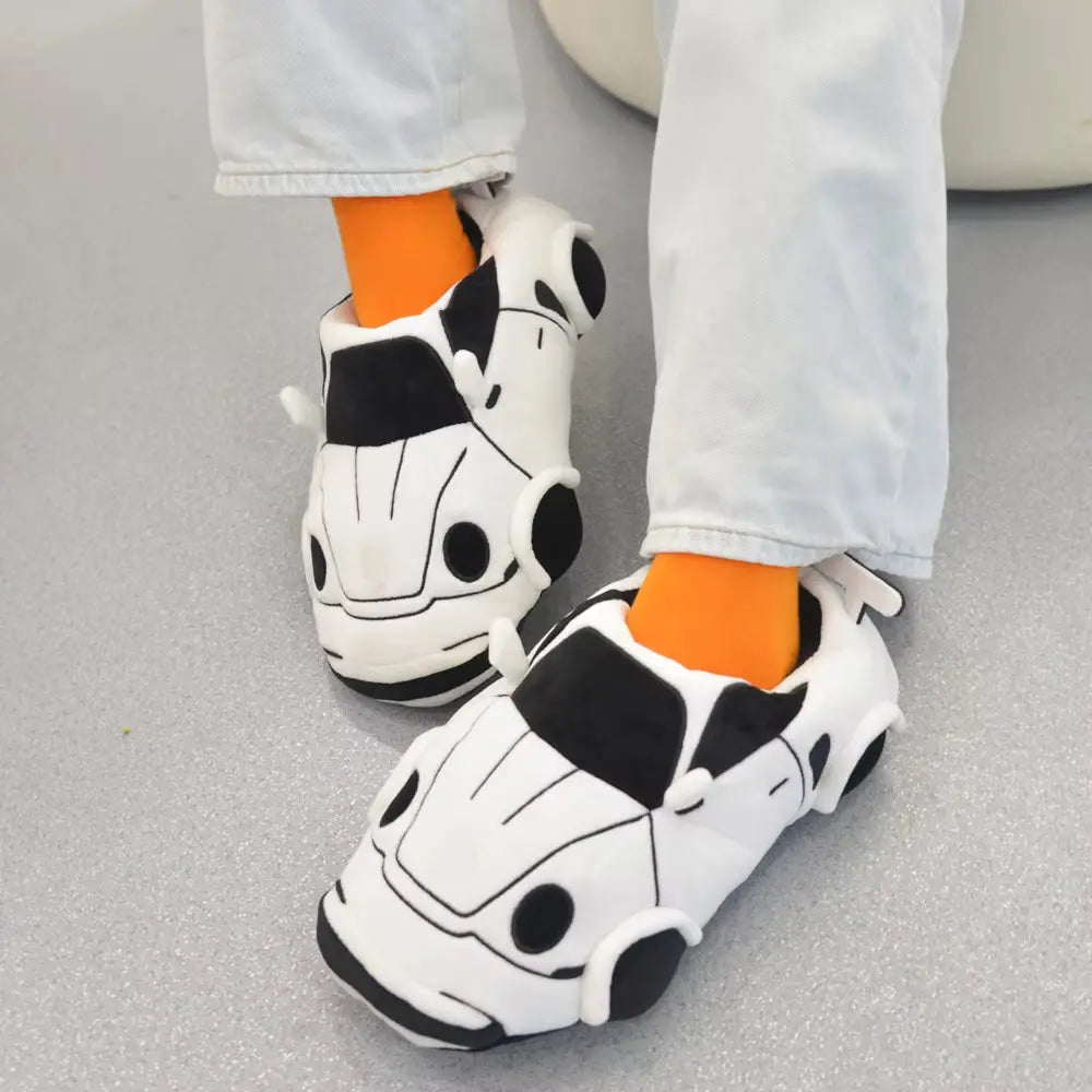 14 Colors Car Plush Slippers Fun Vehicle Shape Stuffed Shoes Women Men Christmas Indoor House Slippers