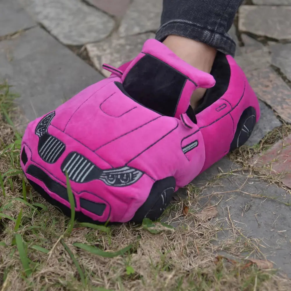14 Colors Car Plush Slippers Fun Vehicle Shape Stuffed Shoes Women Men Christmas Indoor House Slippers