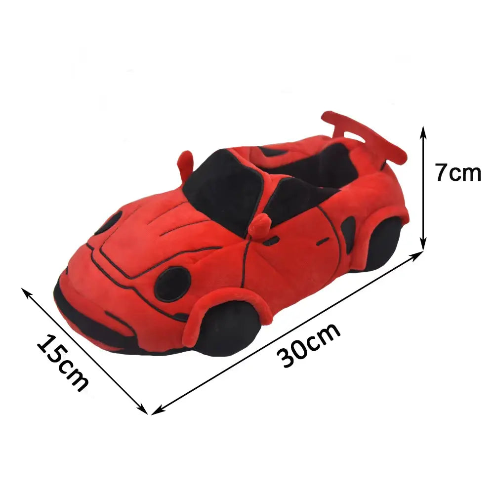 14 Colors Car Plush Slippers Fun Vehicle Shape Stuffed Shoes Women Men Christmas Indoor House Slippers