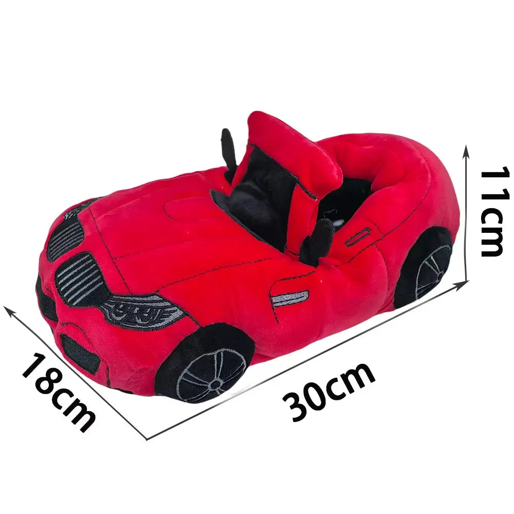14 Colors Car Plush Slippers Fun Vehicle Shape Stuffed Shoes Women Men Christmas Indoor House Slippers