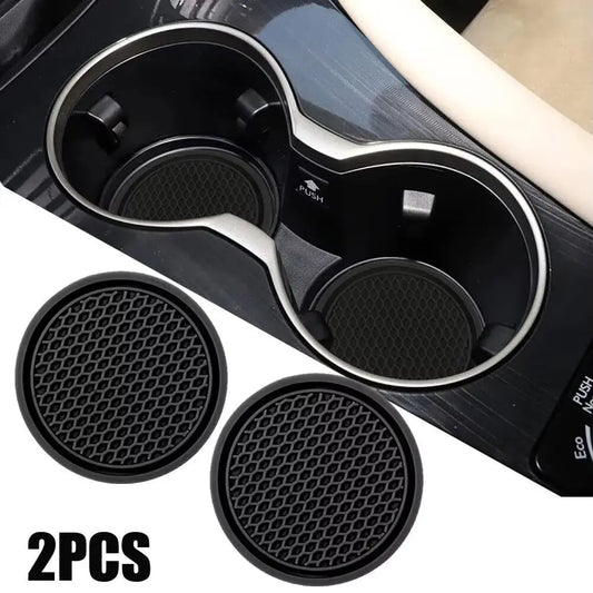 2Pcs Black Car Auto Cup Holder anti Slip Insert Coasters Pads Interior Accessories for Most Cups Accessories