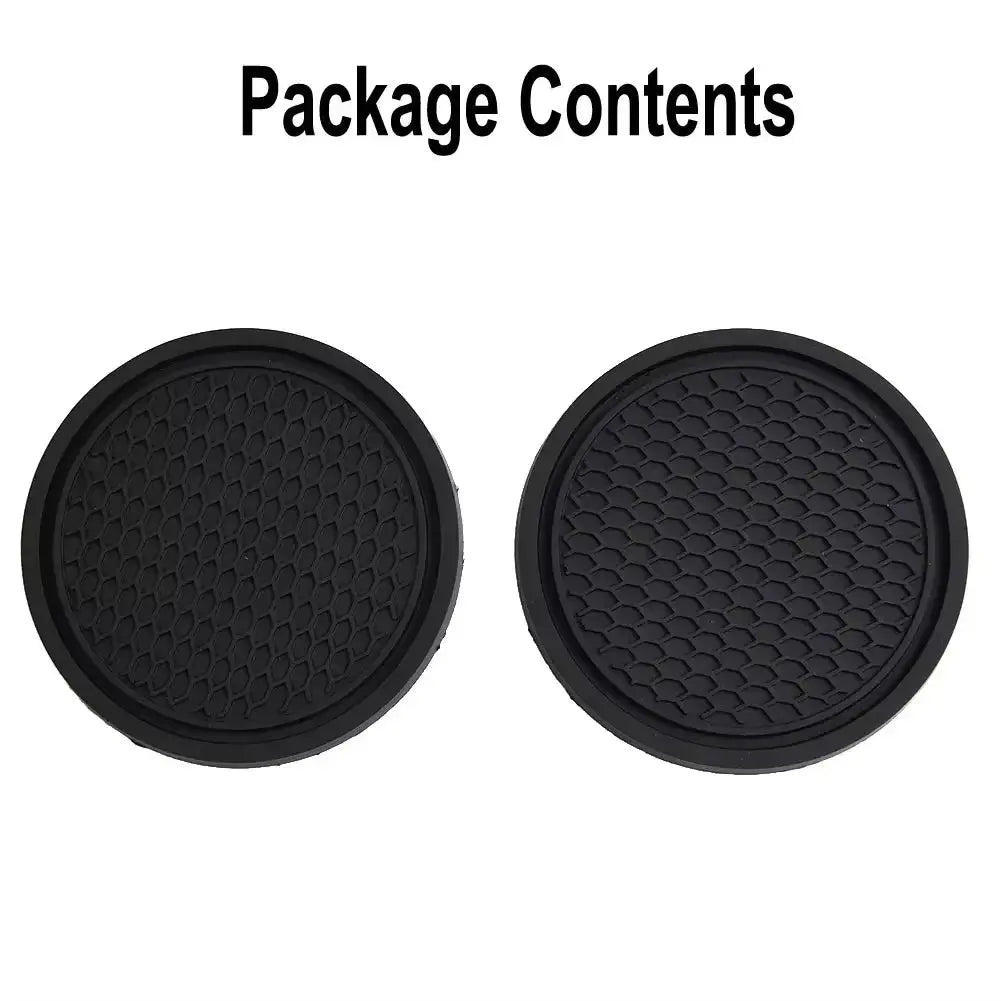 2Pcs Black Car Auto Cup Holder anti Slip Insert Coasters Pads Interior Accessories for Most Cups Accessories