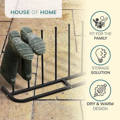 4 Pair Black Boot Shoe Welly Stand Storage Organizer - My Store
