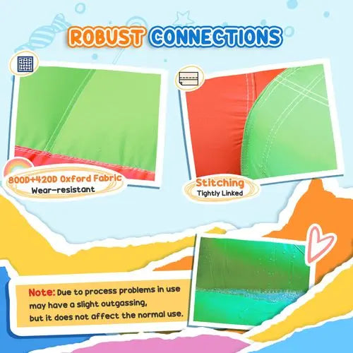 Bouncy Castle W/ Slide Pool 4 in 1 composition W/ Blower Multi-color - My Store