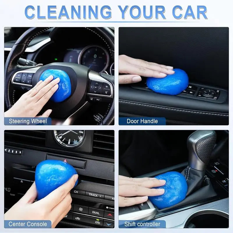 Car Cleaning Gel for Vents & Dashboards – Reusable Universal Slime Cleaner for Car Interior Dust Gel Cleaning