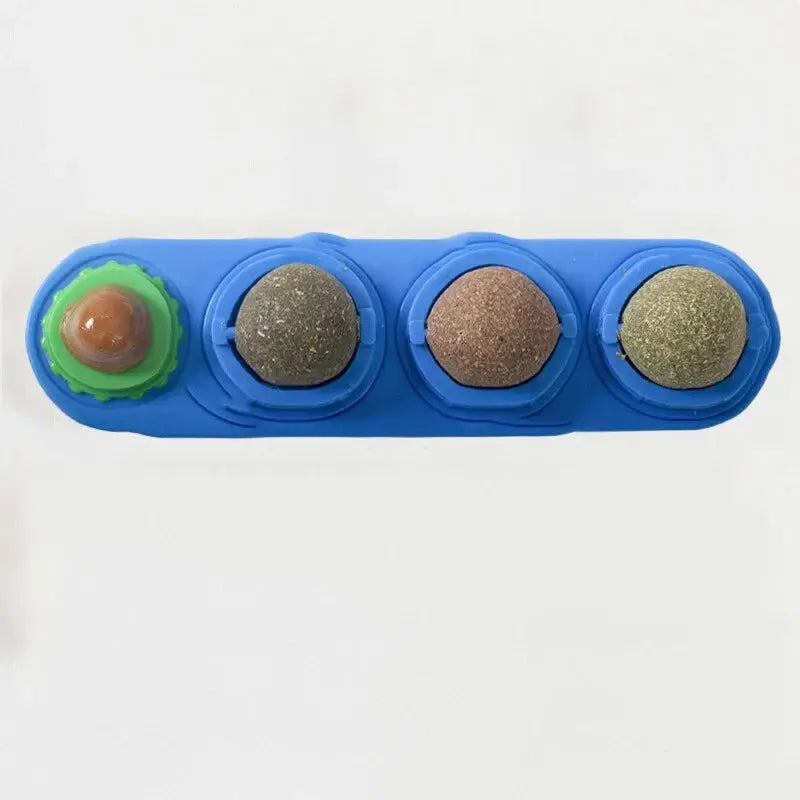 Catnip Toys Silvervine Balls Teeth Cleaning Dental Wall Treats Extra Cat Energy Ball Edible Cats Lick Healthy Kitten Chew - My Store