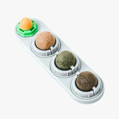 Catnip Toys Silvervine Balls Teeth Cleaning Dental Wall Treats Extra Cat Energy Ball Edible Cats Lick Healthy Kitten Chew - My Store