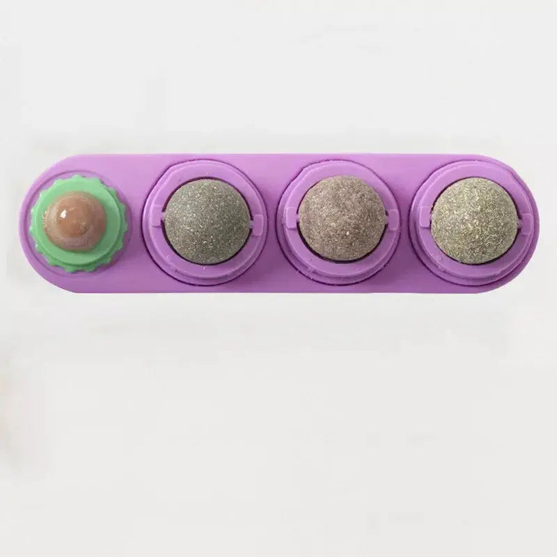 Catnip Toys Silvervine Balls Teeth Cleaning Dental Wall Treats Extra Cat Energy Ball Edible Cats Lick Healthy Kitten Chew - My Store