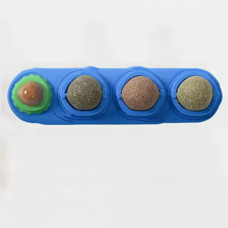 Catnip Toys Silvervine Balls Teeth Cleaning Dental Wall Treats Extra Cat Energy Ball Edible Cats Lick Healthy Kitten Chew - My Store
