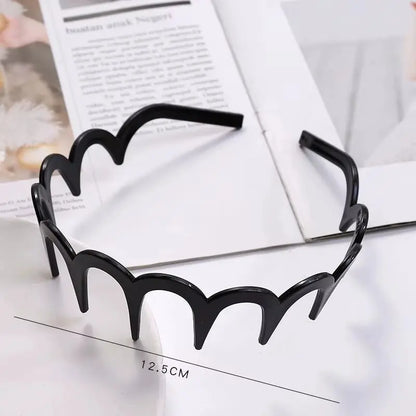 Fashion Wave Headbands for Women Solid Color Toothed Non-Slip Hair Bands Girl Face Wash Sports Hairbands Hair Accessories
