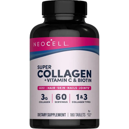 Grassfed Collagen Peptides + C & Biotin Supplement | 180 Tablets