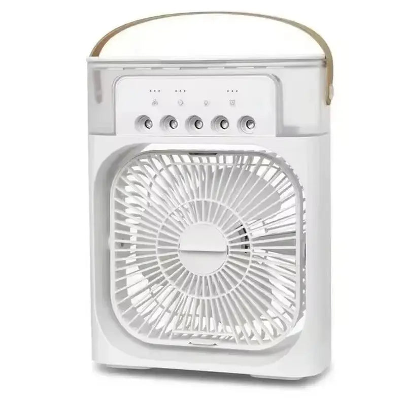 Household Small Air Cooler Three-In-One Fan Air Conditioner LED Night Light Portable Humidifier Air Conditioner Fan Office Home