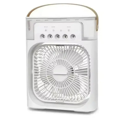 Household Small Air Cooler Three-In-One Fan Air Conditioner LED Night Light Portable Humidifier Air Conditioner Fan Office Home