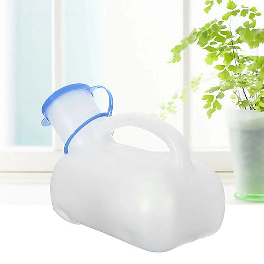 Ipree™ 1000Ml Female Male Portable Mobile Urinal Mini Plastic Toilet with Cover Travel Camping - My Store