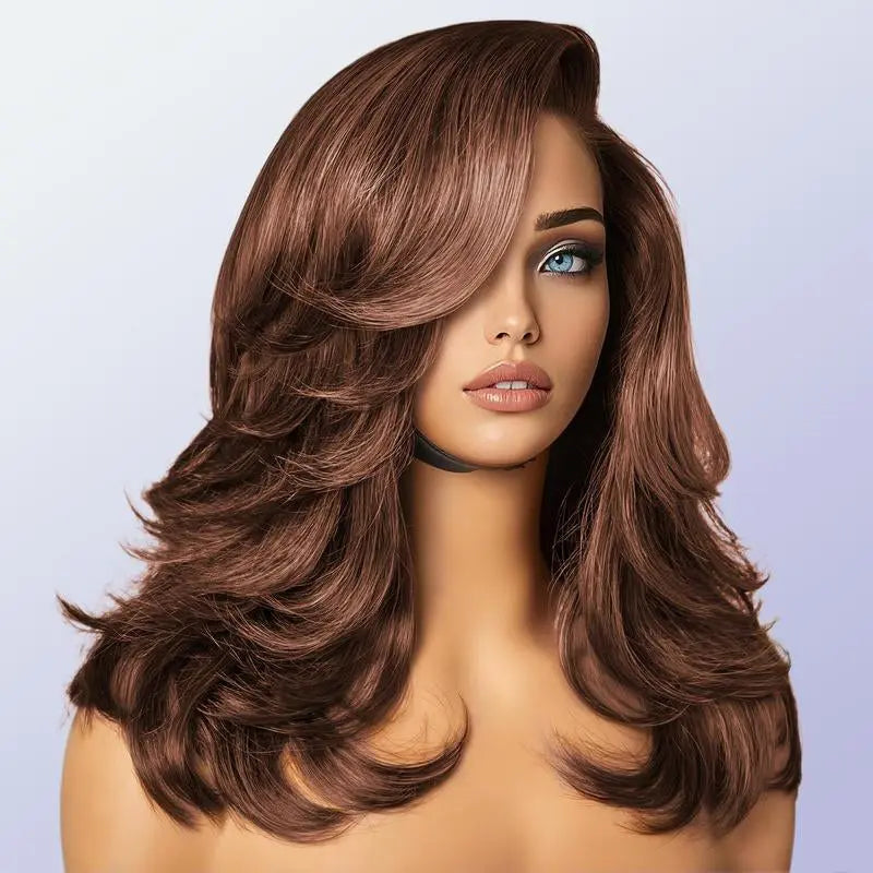 Menglle Hair Short Glueless Transparent Lace Front Human Hair Shoulder Length Wavy Bob Wig Pre-Layered Cut Honey Blonde Highlight / Natural Black / Brow 2025 Mother'S Day