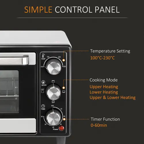 Mini Oven, 16L Grill, Toaster Oven Timer 1400W Grill - My Store
