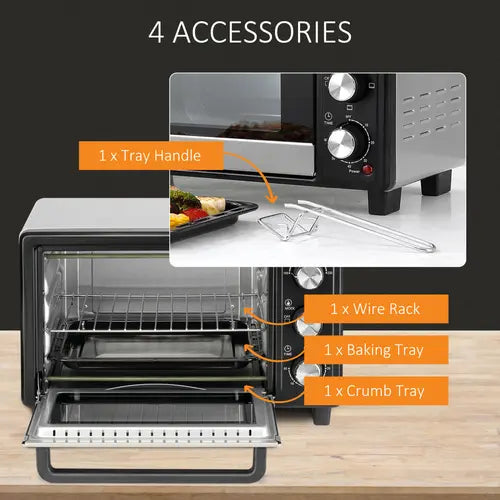 Mini Oven, 16L Grill, Toaster Oven Timer 1400W Grill - My Store