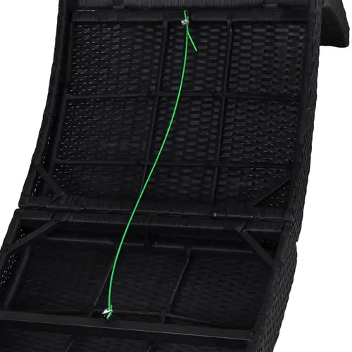 Sun Lounger Rattan Hammock Sun Bed Garden Folding Recliner Chair w/ Cushion - My Store
