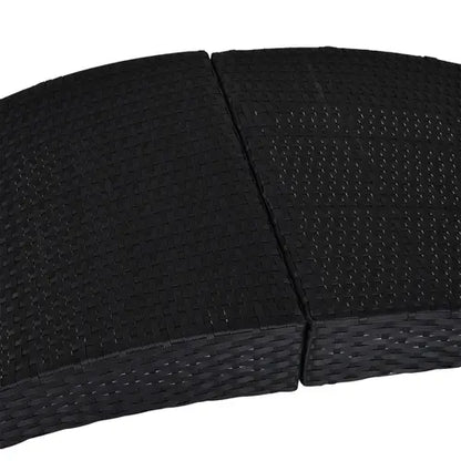 Sun Lounger Rattan Hammock Sun Bed Garden Folding Recliner Chair w/ Cushion - My Store