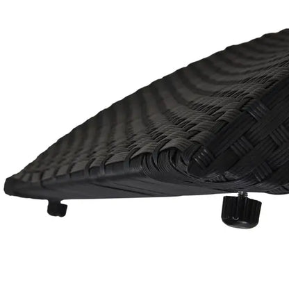 Sun Lounger Rattan Hammock Sun Bed Garden Folding Recliner Chair w/ Cushion - My Store