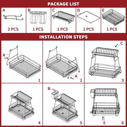 VINSANI BLACK DISH RACK 1010248 - My Store