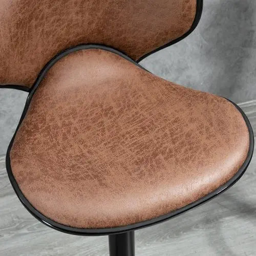 Vintage Bar Stool Set of 2 Microfiber Cloth Adjustable Height Armless Chairs - My Store